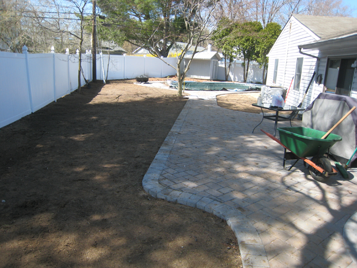 grading yard for pool